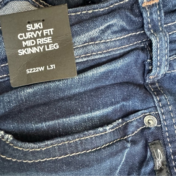 Silver Jeans Suki Skinny Midrise Curvy Fit Jeans 22W - Picture 13 of 16
